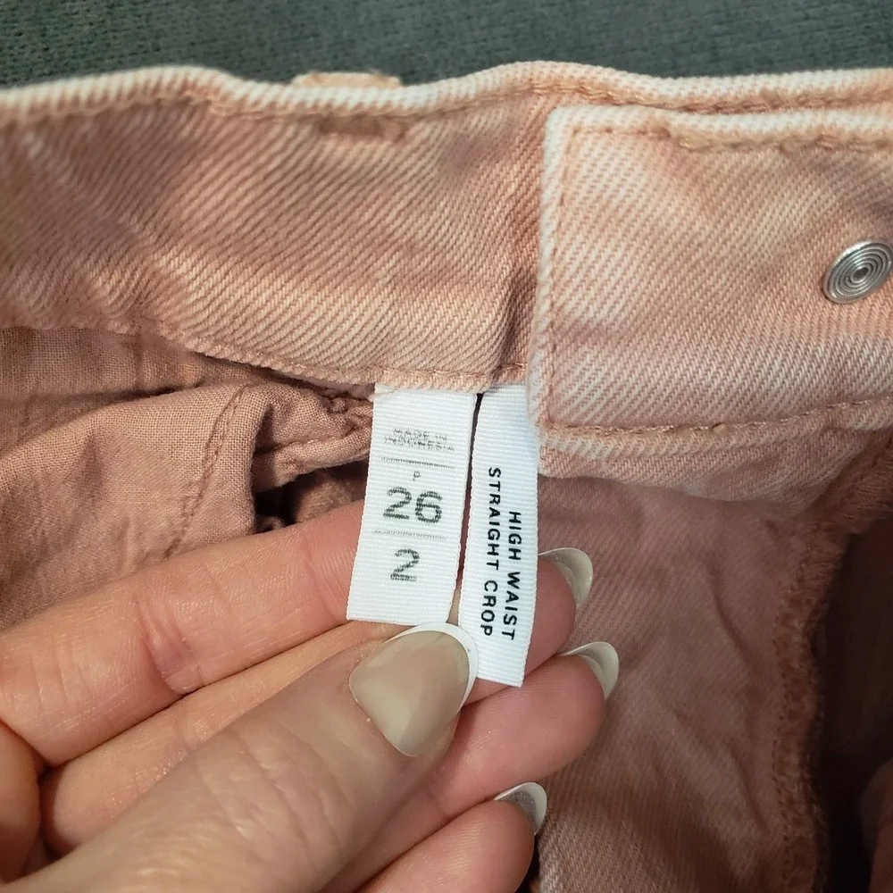 Ann Taylor Loft‎ Jeans Womens Size 2 High Waist Straight Crop Pink